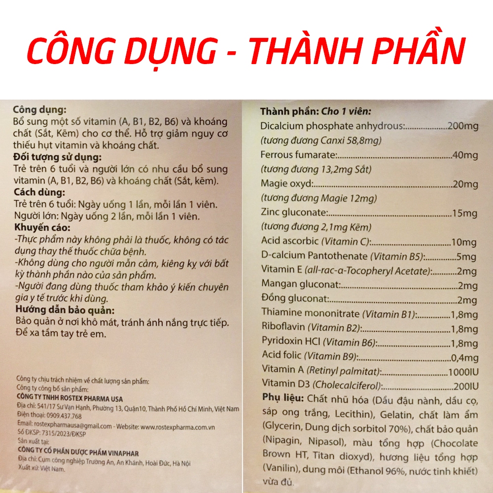 Viên uống vitamin tổng hợp Phamagel Plus tăng cường sức đề kháng - 100 viên [Phamagel Plus Hộp 100 viên]