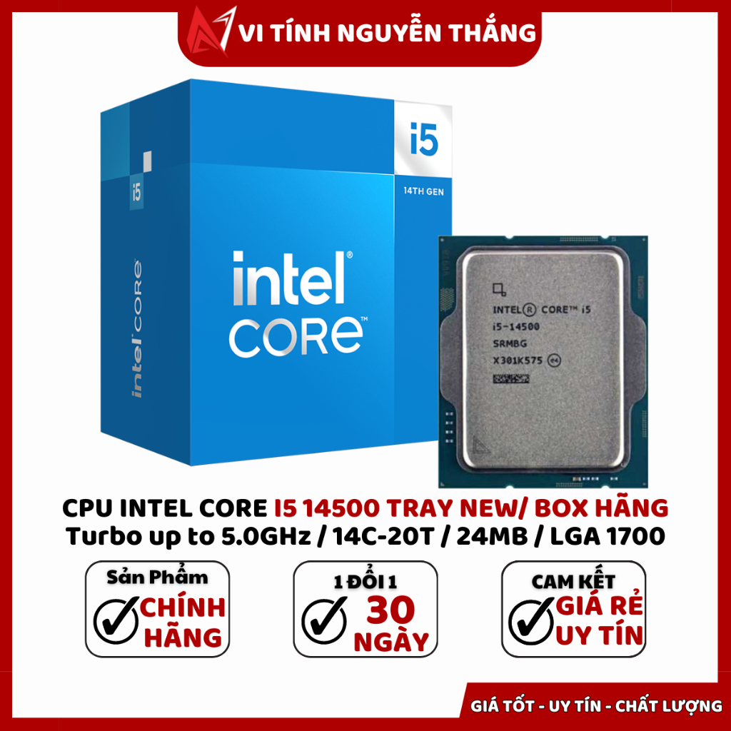 (FULL VAT) CPU Intel Core i5 14500 NEW (24M Cache, up to 4.80Ghz, 14C20T)