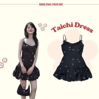 [Voucher Extra] Đầm hai dây nữ dáng bí điểm nhấn nơ có chiết eo đằng sau khóa kéo Taichi Dress - Sibling House