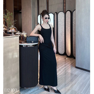Đầm CABI Chất Thun Hai Dây Xoắn Eo Dáng Dài GIANG DONNA - D2403