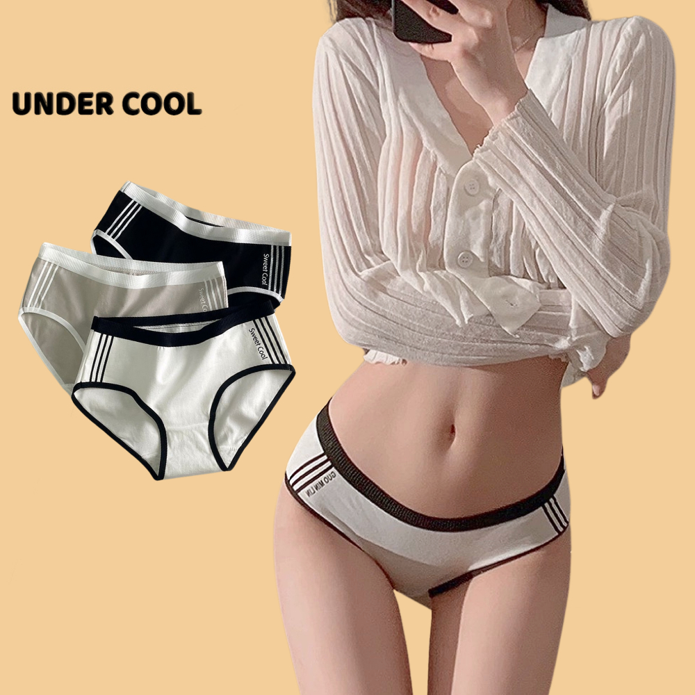 Quần Lót Nữ Cotton UNDERCOOL Phối Sọc Thể Thao Sexy QL11