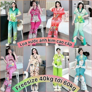 pijama tay ngắn lụa xước thiết kế mới nhất siêu nhiều mẫu, đồ bộ nữ hot trend chuẩn hot girl , pijama nữ giá rẻ freeship