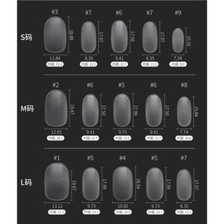 Móng Úp Làm Nailbox Size S-M-L