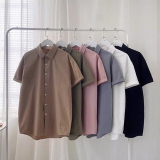 Sơ Mi Nam Mùa Hè Ngắn Tay Basic Nhiều Màu Dáng Rộng Phong Cách Hàn Quốc Thời Trang Mixxno1 SO MI NAM 043V1