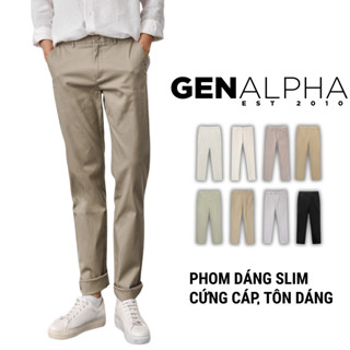 Quần dài kaki Nam cao cấp ống suông chất dày co giãn, quần kaki basic nam cao cấp GEN640