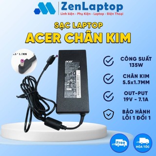 Sạc Laptop Acer 65W-90W-135W 19V 7.1A Chân 5.5*1.7mm (BH 12 THÁNG LỖI 1 ĐỔI 1) - Hàng Zin