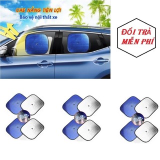 ⚡SIÊU RẺ⚡ Tấm che nắng ô tô,  màn cửa che nắng xe hơi, chắn tia UV đến 100% màu xanh và bạc