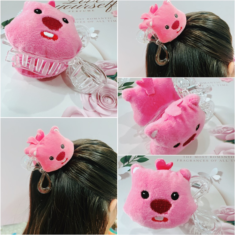 Kẹp nơ gấu bông loopy ,melody, gấu bông trái cây xinh xắn, phụ kiện kẹp tóc