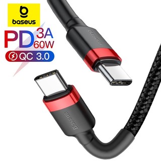 Cáp Sạc Nhanh Baseus USB-C cổng Type-C PD 60W cho Samsung S21 S10 A21