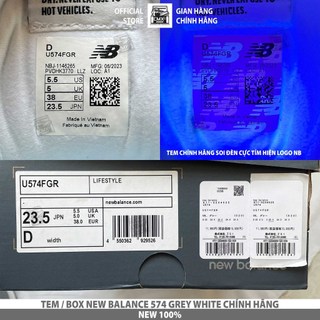 [ HÀNG CHÍNH HÃNG CÓ SẴN ] Giày 𝑵𝒆𝒘 𝑩𝒂𝒍𝒂𝒏𝒄𝒆 574 GREY WHITE ( U574FGR ) - AUTHENTIC 100%