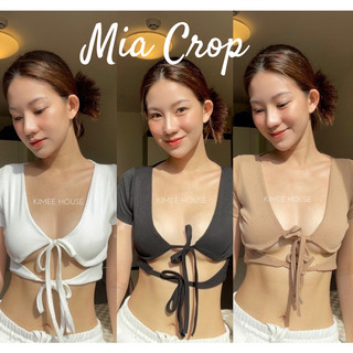Áo 2 dây croptop nữ bra thiết kế dây buộc quyến rũ vải tăm cotton co dãn 4 chiều Mia Crop MA226