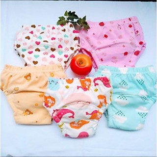 Combo 5 Quần Bỉm Tã Vải Cotton 6 Lớp Quần Bỏ Bỉm Cho Bé Trai Bé Gái