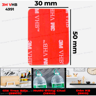 Combo 10 Miếng dán băng dính 3M 2 mặt siêu dính