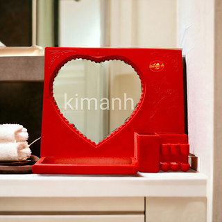 Gương nhà tắm mẫu tim