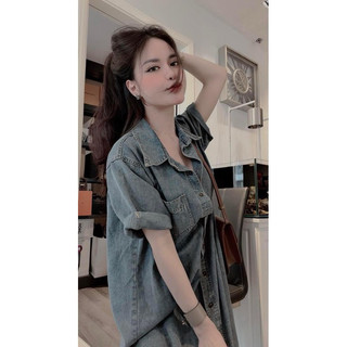 ĐẦM MIDI JEAN CỔ SƠ MI 2M