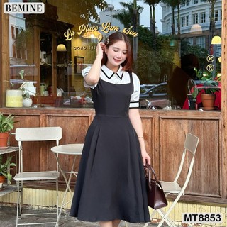 Đầm thiết kế cổ phối viền tay phồng BEMINE MT8853