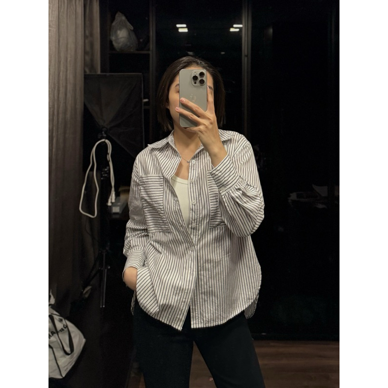 ÁO SƠ MI SỌC ĐEN