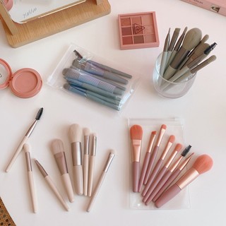 Set 8 cọ trang điểm túi zip trong