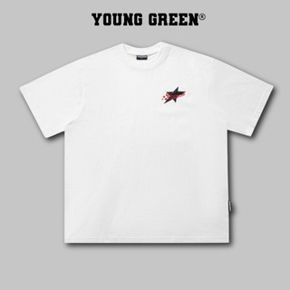Áo thun young green star in lụa phồng nam nữ
