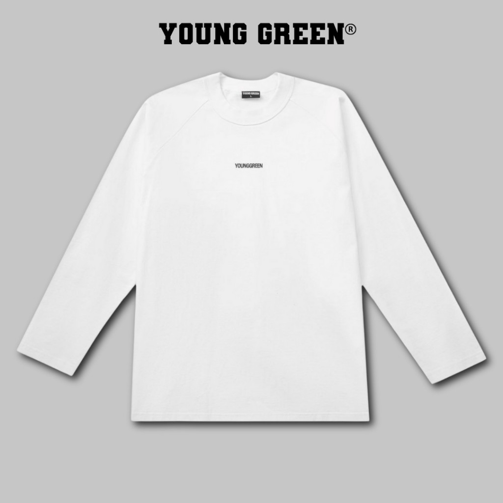 Áo dài tay WHITE FRONT BACK LOGO - YOUNG GREEN