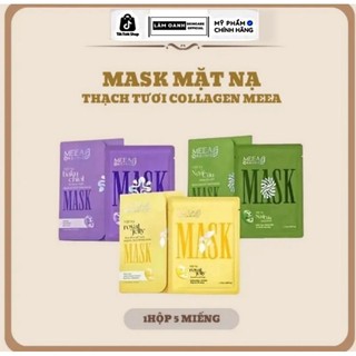   Chinh Hang  Mask Thạch Tươi Collagen MEEA ORGANIC Hộp 5 Miếng 