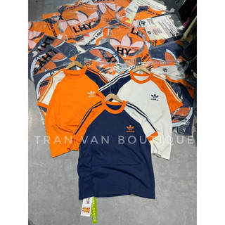 Áo Phông Nam Nữ Add thêu logo 3 sọc tay - Áo Thun Nam Nữ Premium cotton hottrend