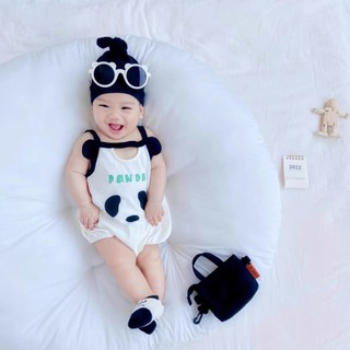 Bodysuit cho bé sơ sinh bé trai bé gái Body chip Body hai dây gấu hổ SLH185