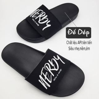 (chuẩn loại 1)Dép Nerdy Nữ Nam quai dán 2 màu Kiểu Dáng Quai Ngang full box