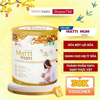 Sữa Hạt Lợi Sữa Matti Mum Hộp 650gr Chính Hãng