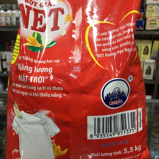 Bột giặt NET hương hoa sứ 5,5kg( cty đổi thành Hoa Ngọc Lan)
