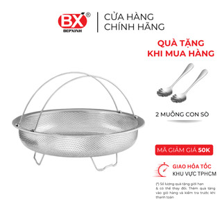 Rá hấp inox không gỉ, quai xách tiện lợi, chân cao, nhiều size chọn lựa