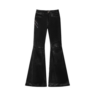  QUẦN LOE DA - '' BODEGA FLARED LEATHER PANTS '' 