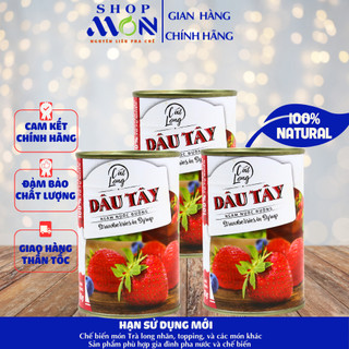 Combo 3 lon Dâu tây ngâm nước đường Cát Long 425gr