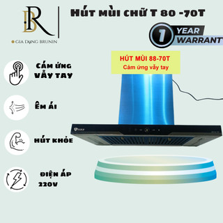 Hút mùi cảm ứng brn 88-70t | hút mùi cảm ứng vẫy tay | lực hút siêu khỏe | bảo hành chính hãng 2 năm