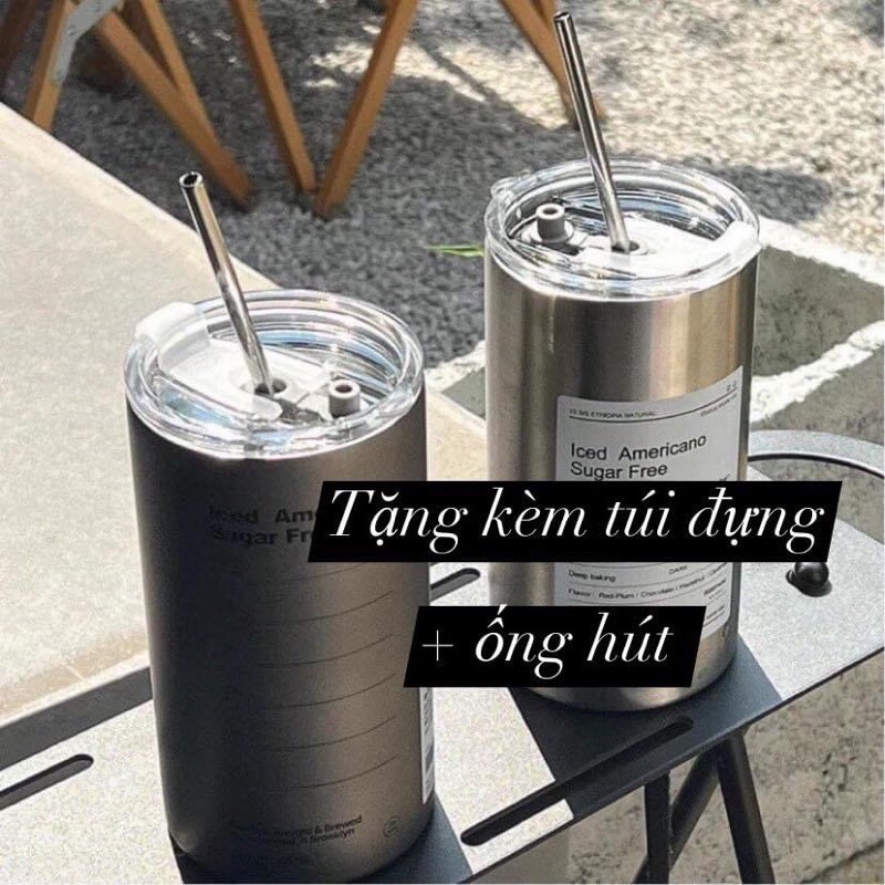 Tên sản phẩm: CỐC GIỮ NHIỆT ICE AMERICANO (9 MÀU) Ly giữ nhiệt ICE AMERICANO 600