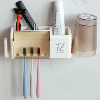 Kệ để bàn chải, kem đánh răng dán tường home e2 kệ để bàn chải, kem đánh răng dán tường home e2
