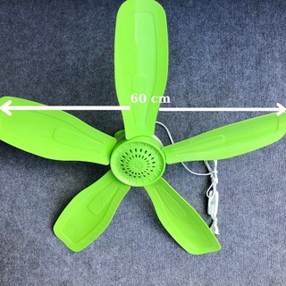Quạt trần mini 5 cánh, 3 cánh, quạt treo màn tiện dụng cực mát tiết kiệm điện dây đồng an toàn