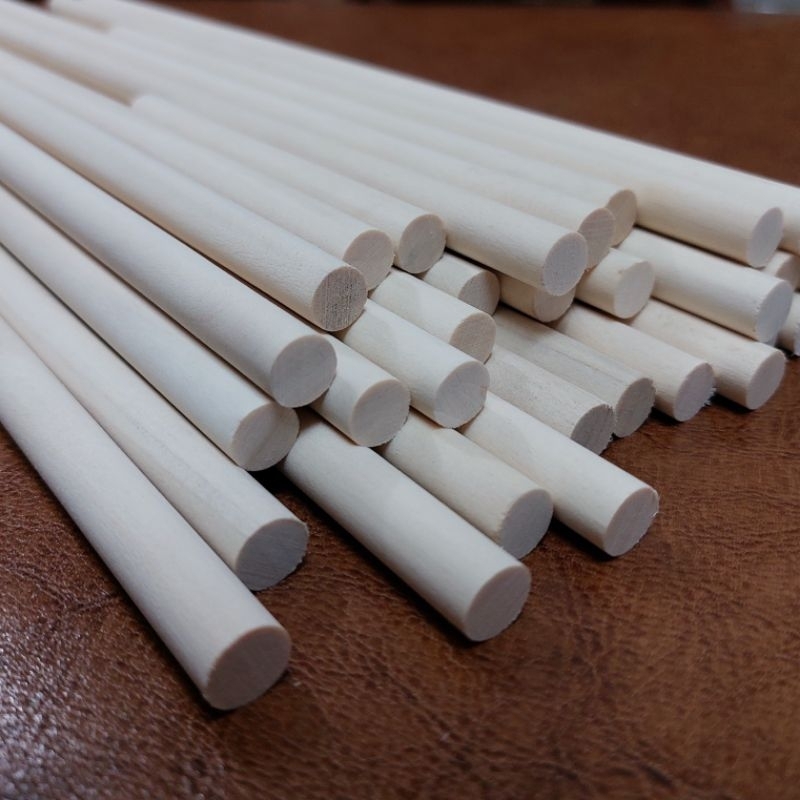 ( Siêu Rẻ) Thanh Gỗ Tròn Phi 10mm ( Màu Trắng Tự Nhiên )