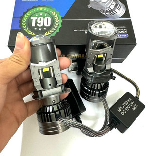 Đèn pha led bi cầu t90 mỹ - 80w siêu sáng với 15 chip led 9 chip led cos 6 chip led pha chân h4 bảo hành 1 năm
