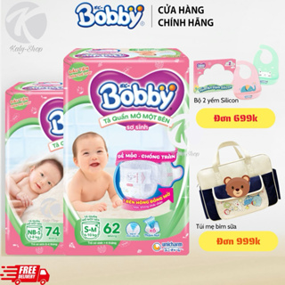 Bobby Tã Bỉm Quần Mở Một Bên Bobby size NB-s 74 Miếng Bobby size S