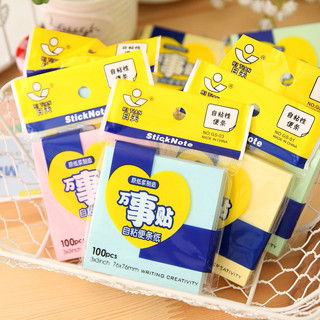 Bộ 100 tờ giấy note ghi chú màu trơn
