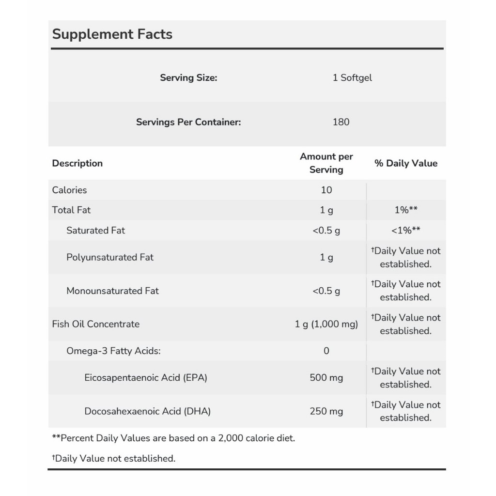 Viên Uống Dầu Cá Ultra Omega 3 Now Cô Đặc Bovine Gelatin Giảm Viêm Hỗ Trợ Tim Mạch (180 viên) - YoungFit
