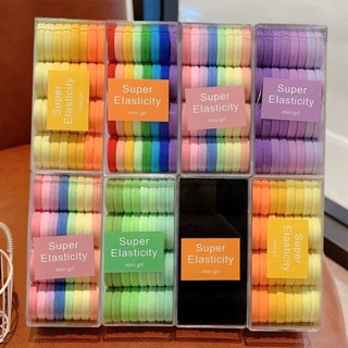 Hộp 32 thun cột tóc màu sắc cho mẹ và bé chun buộc tóc nịt tóc cho bé gái Dumi Shop