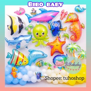 Bóng hình con vật, tiên cá chủ đề biển, đại dương trang trí sinh nhật - BiBo baby