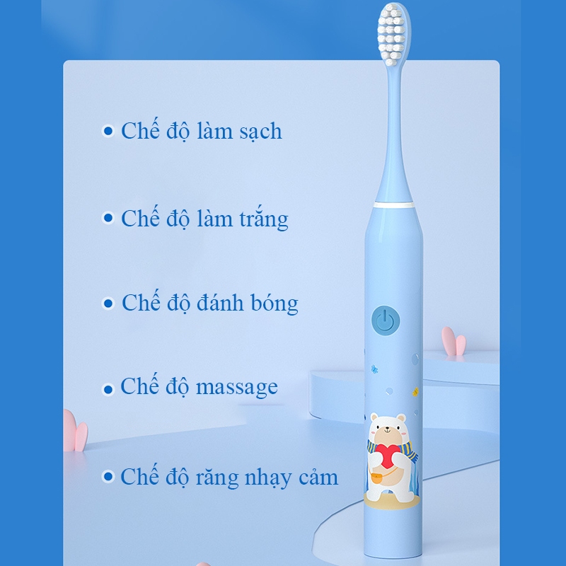 Bàn Chải Đánh Răng Cho Bé 5 Chế Độ Đa Năng Cao Cấp