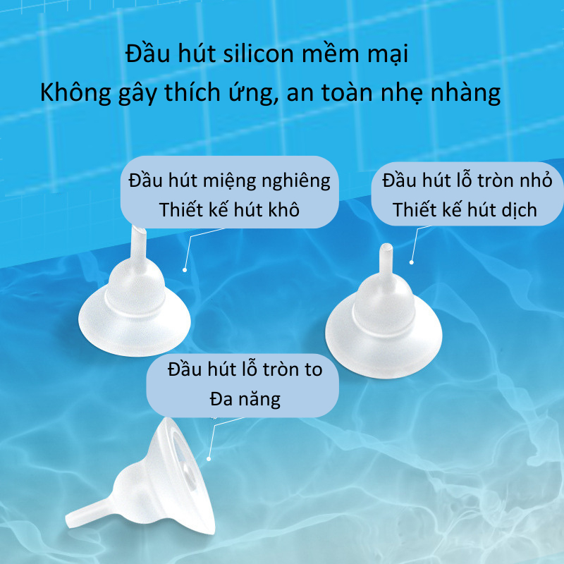 Máy Hút Mũi Cho Bé Sơ Sinh Cao Cấp Đầu Hút Silicon Mềm Mại Dụng Cụ Hút Mũi