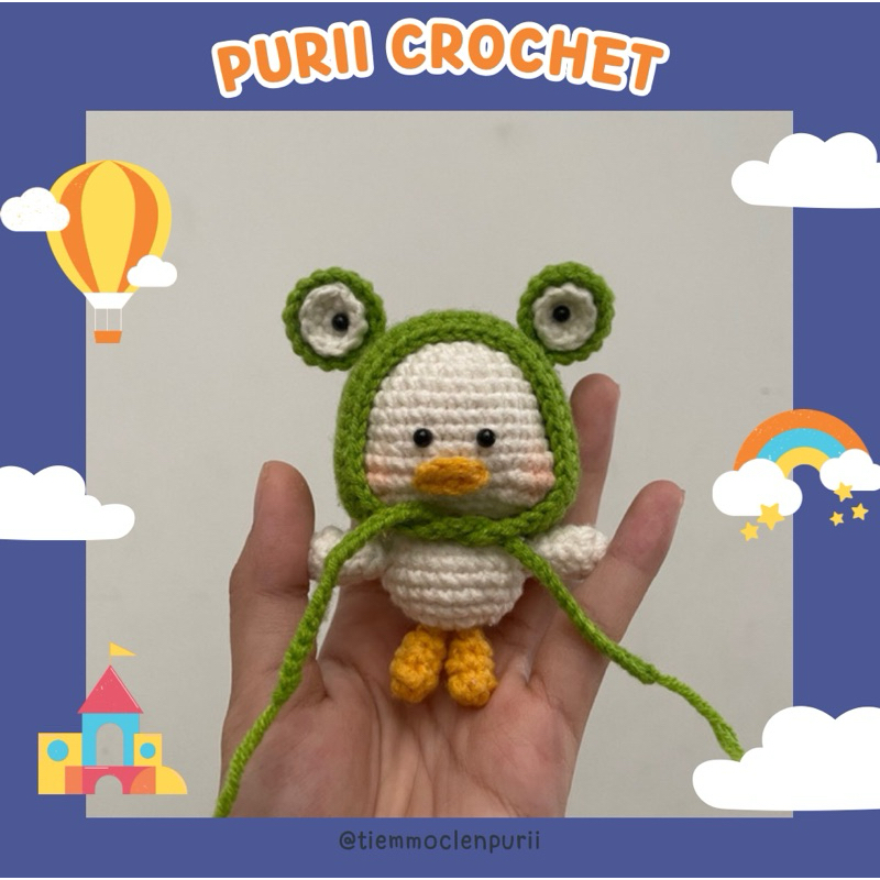 [ẢNH THẬT] Vịt đội mũ ếch handmade