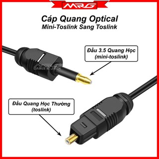 Dây quang optical spdif đầu 3.5 optical sang đầu optical loại thường dài 1m-1.5m-2m-3m-5m