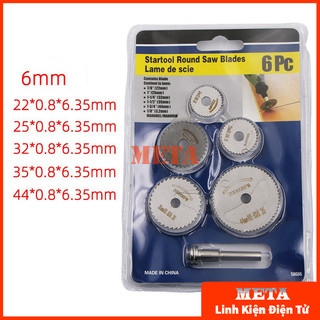 Bộ lưỡi cắt mini, lưỡi cưa mini bằng thép gắn máy khoan 6 món