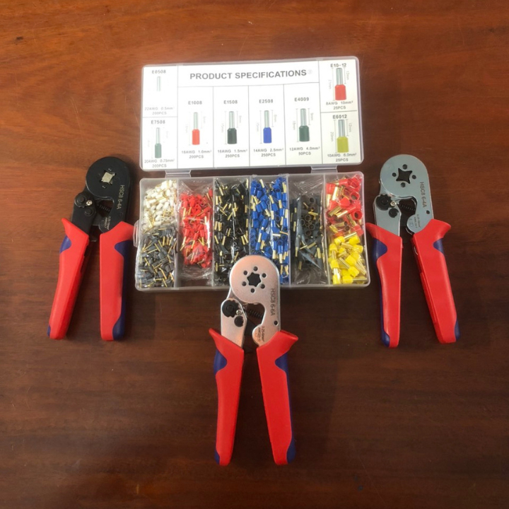 Kìm bấm cos vuông HSC8 6-4A, HSC8 6 -6A tự điều chỉnh , hộp cos 1200 đầu cos đủ loại cos ống tròn co